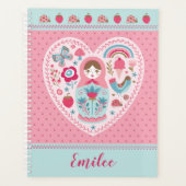 Cute Pink Matryoshka Russische dollar Planner (Voorkant)