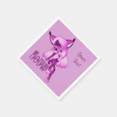 Cute Pink Meow Tiger Cat Napkins Servet (Hoek)