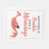 Cute Pink Mermaid Flamingo Inspirerend Quote Fleece Deken (Voorkant (Horizontaal))