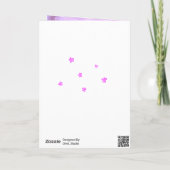 Cute Pink Metallic Folie Star Girly Birthday Kaart (Achterkant)