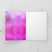 Cute Pink Metallic Folie Star Girly Birthday Kaart (Binnen)