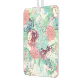 Cute Pink Mint Peony & Succulent Floral Hand Paint Luchtverfrisser (Links)