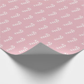 Cute Pink Modern Christmas Candy Cane Pattern Cadeaupapier (Hoek)