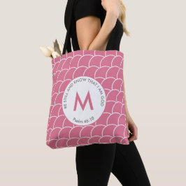 Cute Pink Monogram moet nog steeds zijn en visscha Tote Bag