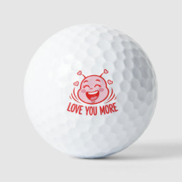 Cute Pink Monster Love You More Art Golfballen
