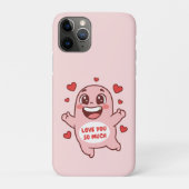 Cute Pink Monster Love You So Much Art Case-Mate iPhone Case (Achterkant)