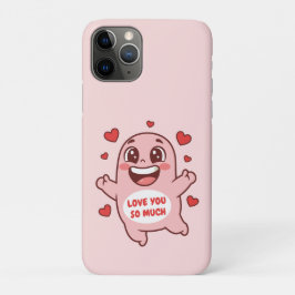 Cute Pink Monster Love You So Much Art Case-Mate iPhone Case