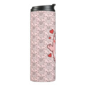Cute Pink Monster Love You So Much Art Thermosbeker (Gedraaid links)