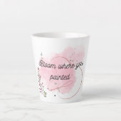 Cute Pink Mug ( Inspirational Mug ) Latte Mok (Voorkant)