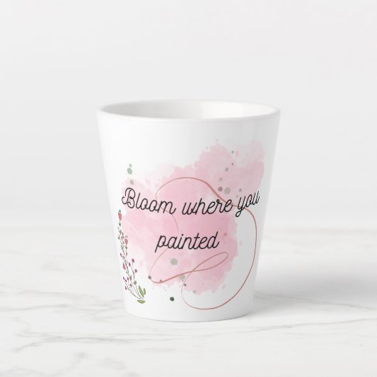 Cute Pink Mug ( Inspirational Mug ) Latte Mok (Voorkant)