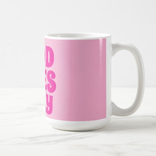 cute pink mug that just instantly makes you smile koffiemok (Rechts)