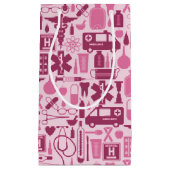 Cute Pink Neurse Doctor Medical Patroon Klein Cadeauzakje (Voorkant)