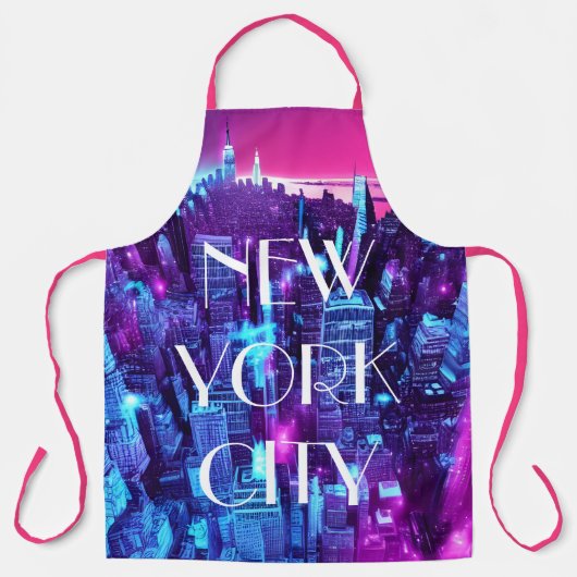 Cute Pink New York City Bakers Schort (Voorkant)