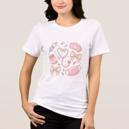 Cute Pink Nurse Aesthetic T-Shirt