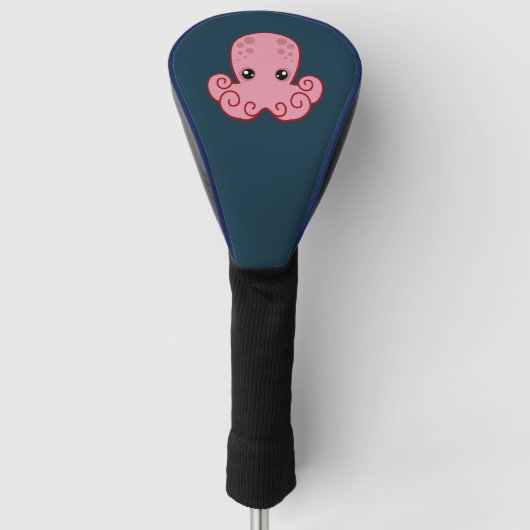 Cute Pink Octopus Golfheadcover (Voorkant)