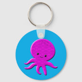 Cute Pink Octopus Sleutelhanger (Achterkant)