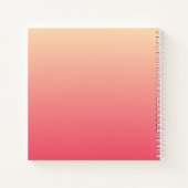 Cute Pink Ombre Monogram Polka Dot Pattern Notitieboek (Achterkant)