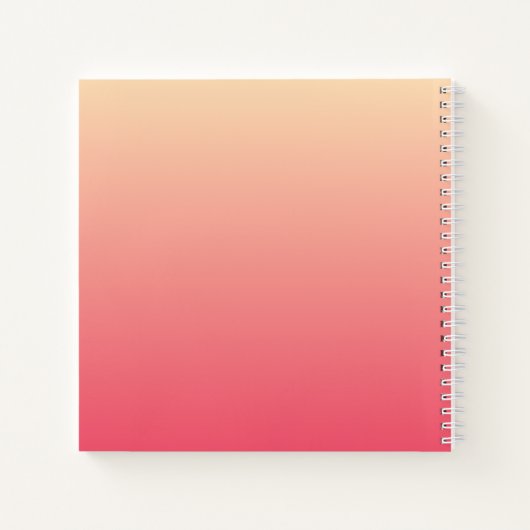 Cute Pink Ombre Monogram Polka Dot Pattern Notitieboek (Achterkant)