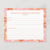 Cute Pink Oranje Flowers Vrijgezellenfeest Recipe  (Voorkant)