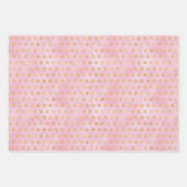 Cute Pink Oranje Gold Kerstfeestdag Inpakpapier Vel (Voorkant 3)