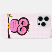 Cute Pink Owl Case-Mate iPhone Case (Achterkant (horizontaal))