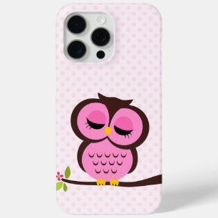 Cute Pink Owl iPhone 15 Pro Max Hoesje