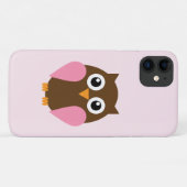 Cute Pink Owl Case-Mate iPhone Case (Achterkant (horizontaal))
