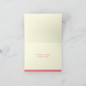 Cute Pink Owl Girl Baby shower Bedankt voor je kaa (Binnen)