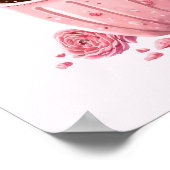 Cute Pink Owl in een Cup Poster (Hoek)