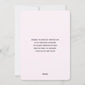 Cute Pink Owl in een Cup Valentijnsdag Feestdagenkaart (Achterkant)