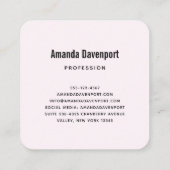 Cute Pink Owl in een Cup Vierkante Visitekaartje (Achterkant)