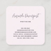 Cute Pink Owl in een Cup Vierkante Visitekaartje (Achterkant)