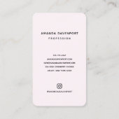 Cute Pink Owl in een Cup Visitekaartje (Achterkant)