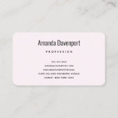 Cute Pink Owl in een Cup Visitekaartje (Achterkant)