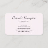 Cute Pink Owl in een Cup Visitekaartje (Achterkant)