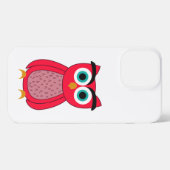 Cute Pink Owl iPhone Hoesje (Achterkant horizontaal)
