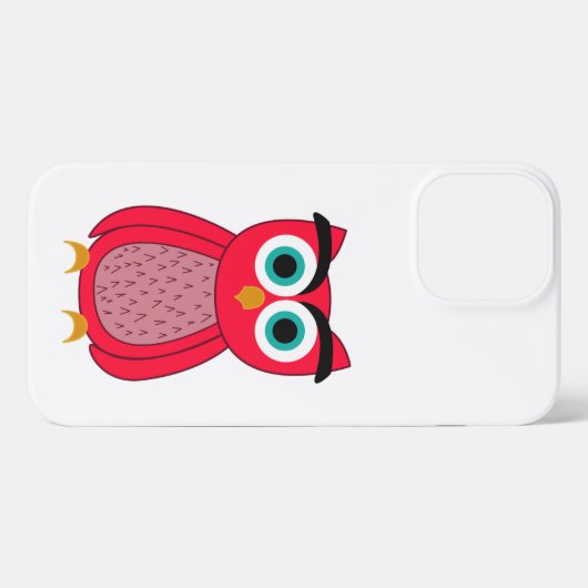 Cute Pink Owl iPhone Hoesje (Achterkant horizontaal)