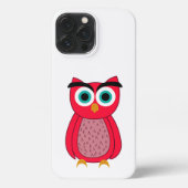 Cute Pink Owl iPhone Hoesje (Achterkant)