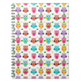 Cute Pink Owl Notitieboek (Voorkant)