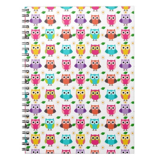 Cute Pink Owl Notitieboek (Voorkant)