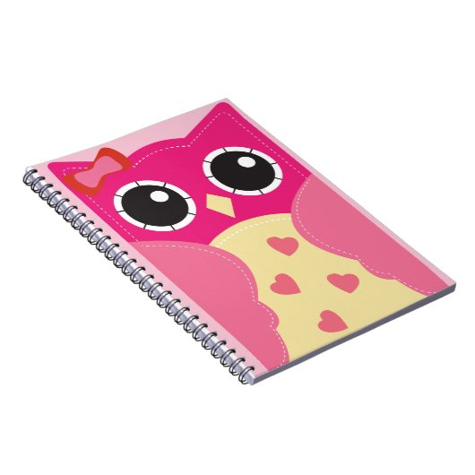 Cute Pink Owl Notitieboek (Rechterzijde)