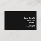 Cute Pink Owl White Spots Teacher Visitekaartje (Achterkant)