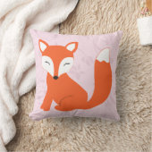 Cute Pink Paars Baby Fox Pillow Kussen (Deken)