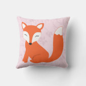Cute Pink Paars Baby Fox Pillow Kussen (Achterkant)