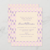 Cute Pink Paarse Budget Baby shower Uitnodiging (Voorkant / Achterkant)