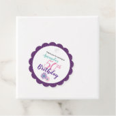 Cute Pink Paarse Floral Bedankjes Labels (In situ)