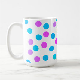Cute Pink Paarse Turquoise Balls Circles Koffiemok