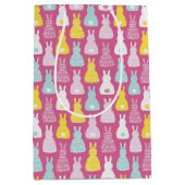 Cute Pink Paashaas Gift Bag Medium Cadeauzakje (Voorkant)