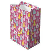 Cute Pink Paashaas Gift Bag Medium Cadeauzakje (Achterkant Gekanteld)