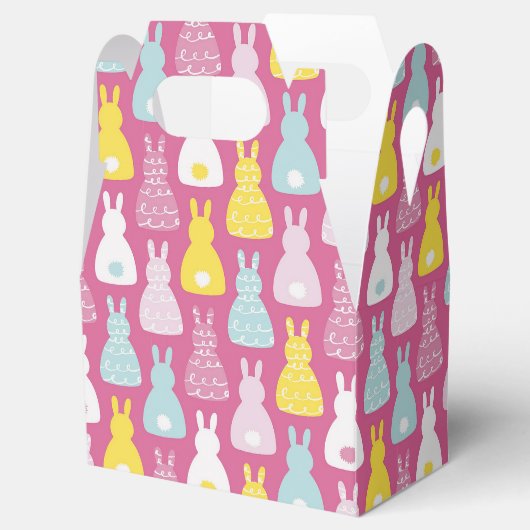 Cute Pink Paaskonijnenkooienkooienkooi Bedankdoosjes (Geopend)